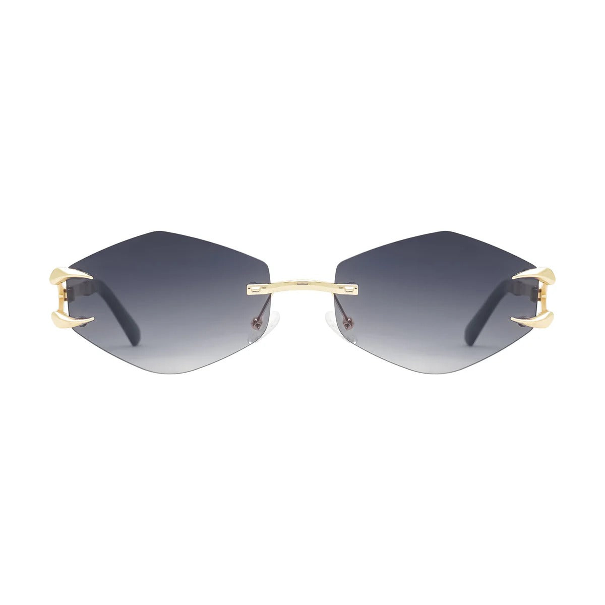 Rimless Geometric Sunglasses – Premium Metal