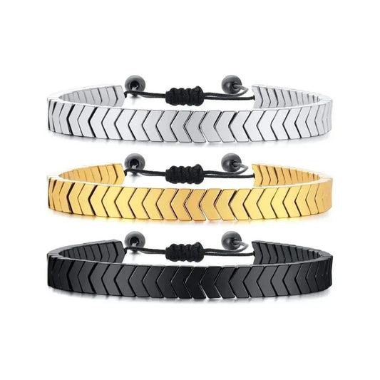 Minimalist Chevron Arrow Bracelet - Adjustable