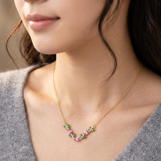 Tulip Necklace - Anti tarnish