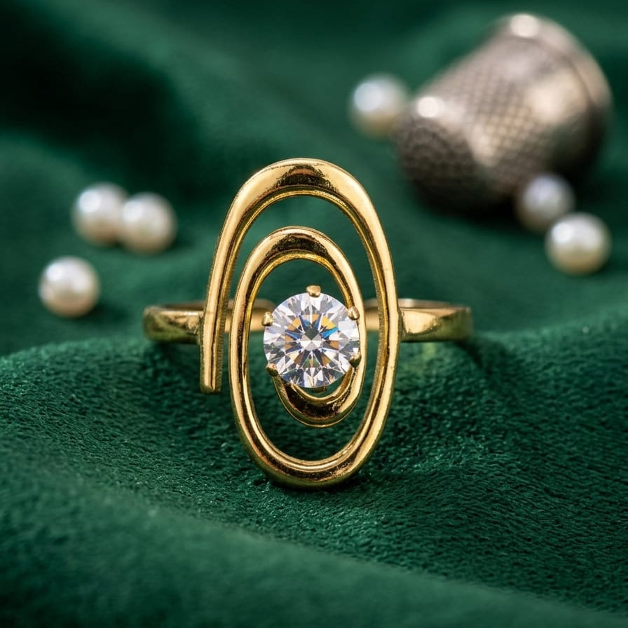 Oval Swirl Ring - Anti Tarnish