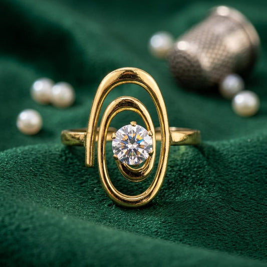 Oval Swirl Ring - Anti Tarnish