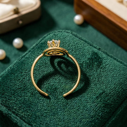 Oval Swirl Ring - Anti Tarnish
