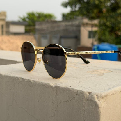 Retro Round Gold-Frame Sunglasses | Classic Vintage Style