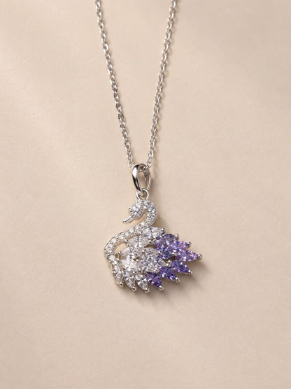 Swan Pendant Necklace - Stainless Steel