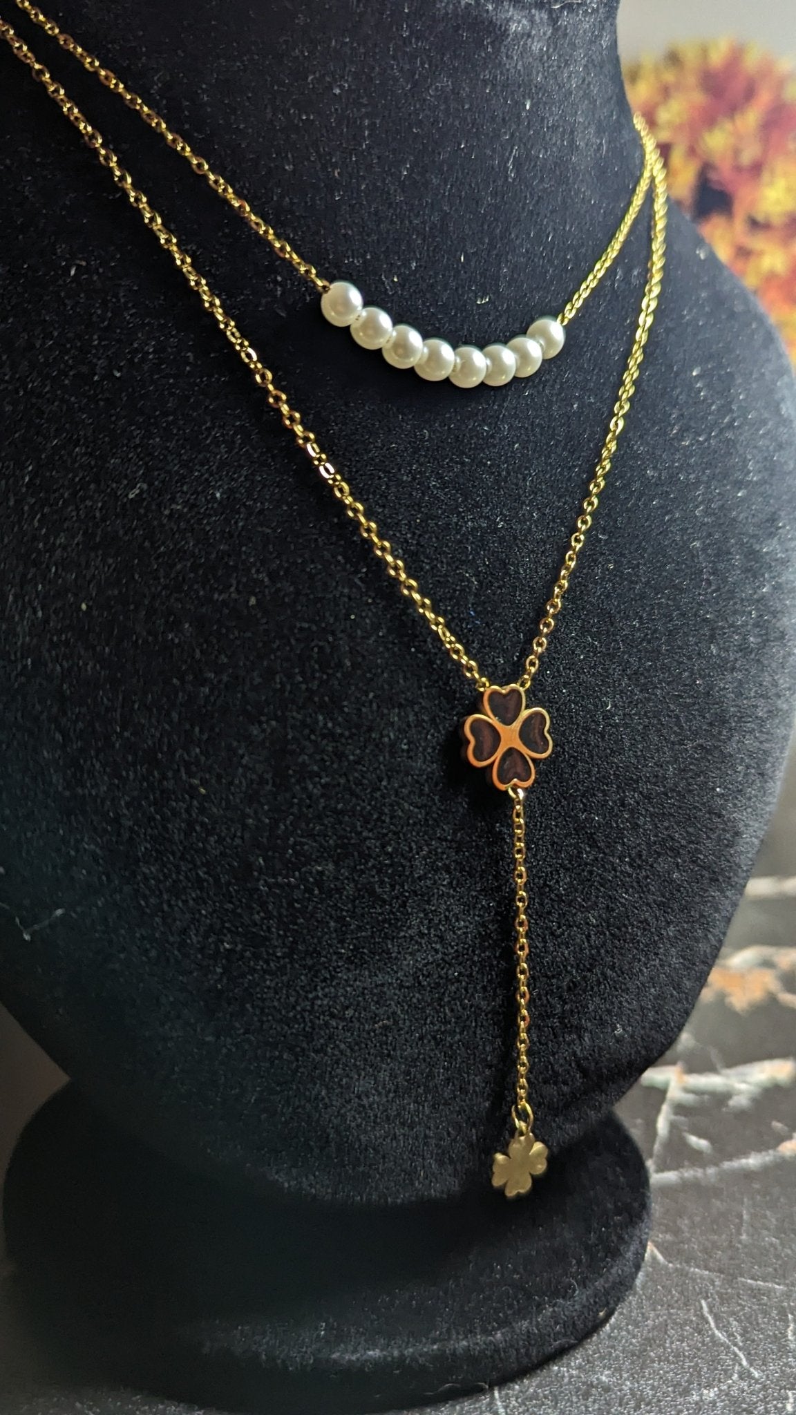 Clover Elegance Layered Necklace - Luxique Collection