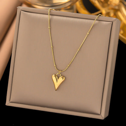 Chunky Golden Heart Necklace – Anti Tarnish