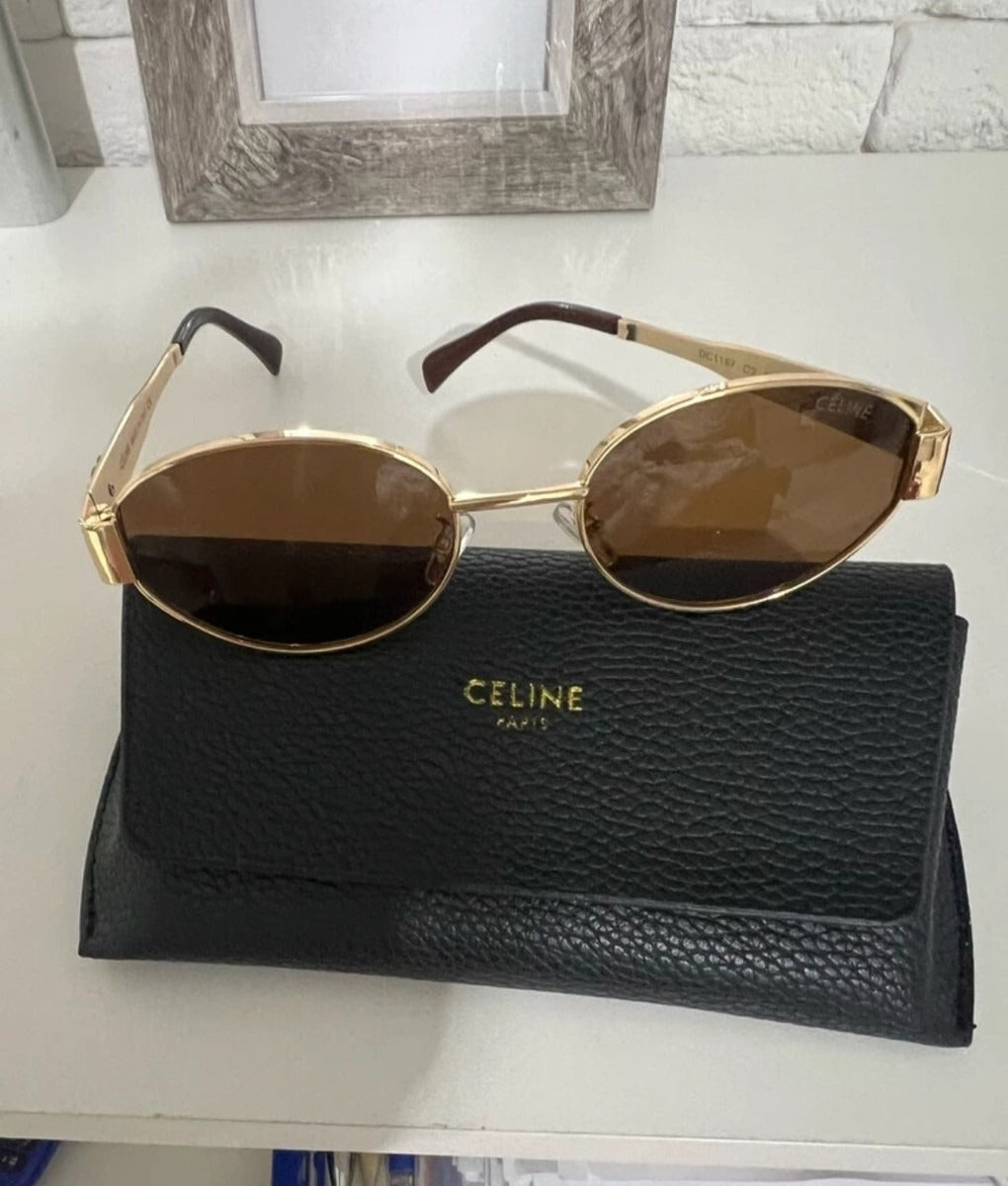 Retro Oval Sunglasses – UV400 Polarized