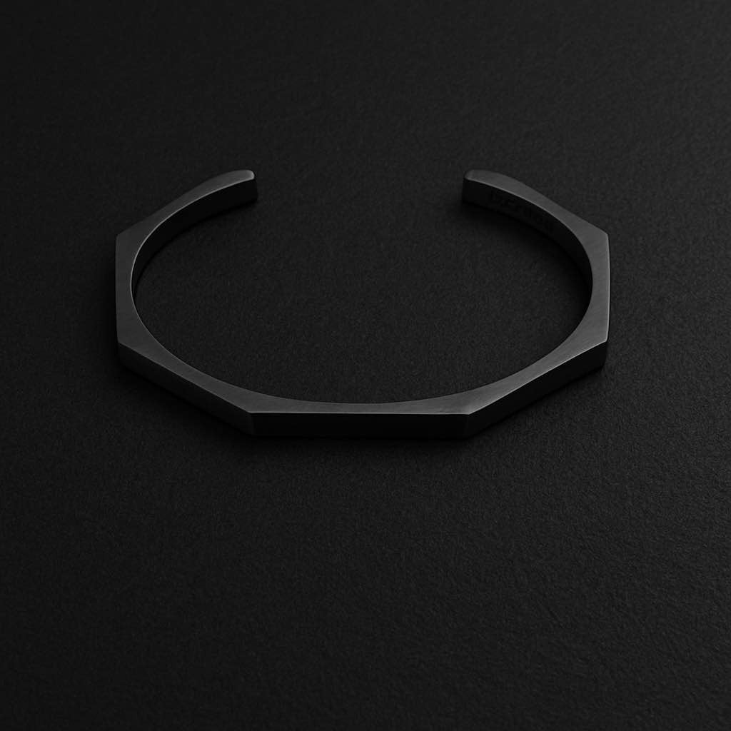 Geometric Cuff Bracelet – Stainless Steel