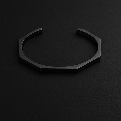 Geometric Cuff Bracelet – Stainless Steel