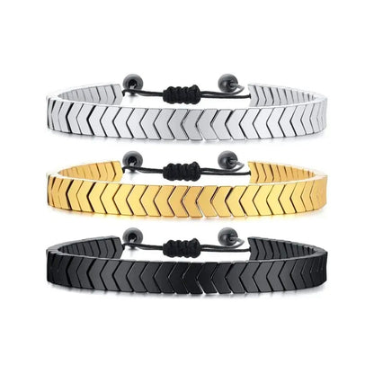 Minimalist Chevron Arrow Bracelet - Adjustable